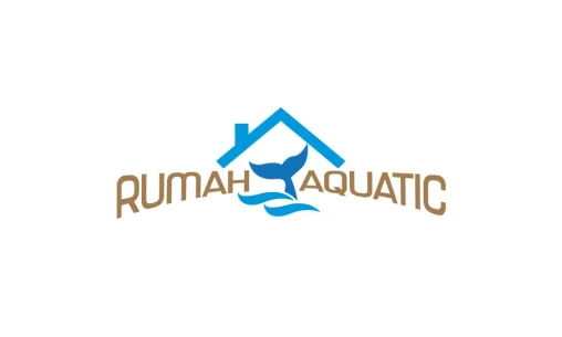 Desain logo profesional untuk Rumah Aquatic Palembang yang melayani kebutuhan dunia air