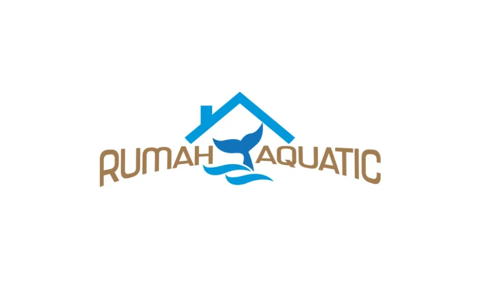 Desain logo profesional untuk Rumah Aquatic Palembang yang melayani kebutuhan dunia air