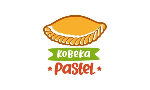 Desain logo profesional untuk Kobeka Pastel di Makassar dengan ilustrasi produk pastel yang menggugah selera