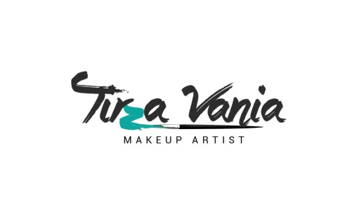 Desain logo profesional untuk Makeup Artist Tirza Vania di Tangerang dengan tipografi signature yang mengintegrasikan huruf 'z' dengan ikon kuas