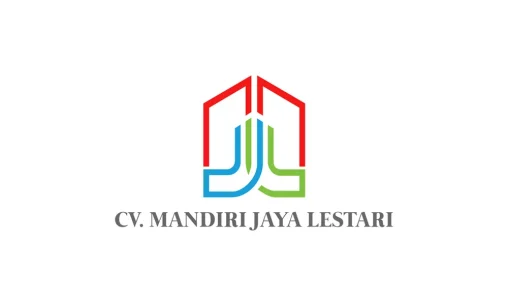 Desain logo profesional untuk perusahaan CV Mandiri Jaya Lestari Palembang dengan gaya geometris