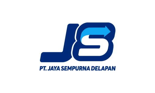 Desain logo profesional untuk PT Jaya Sempurna Delapan Samarinda dengan elemen anak panah yang modern