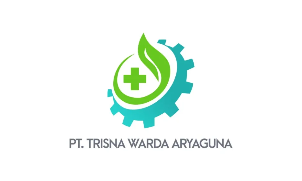 Desain logo profesional untuk PT Trisna Warda Aryaguna Jakarta dengan elemen industri medis dan alam