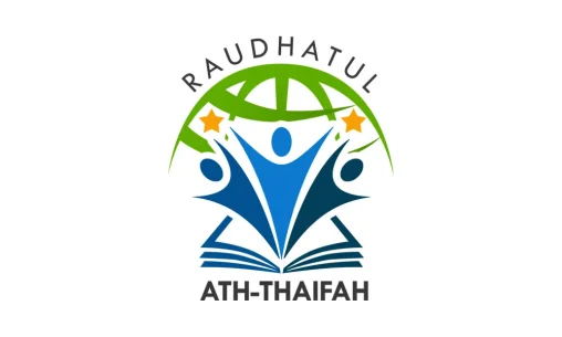 Desain logo profesional untuk Yayasan Raudhatul Ath-Thaifah Palembang dengan simbol pendidikan